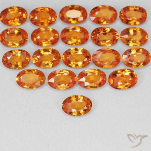 0.59ct 天然 亮橙色 蓝宝石, 椭圆形, VVS-VS