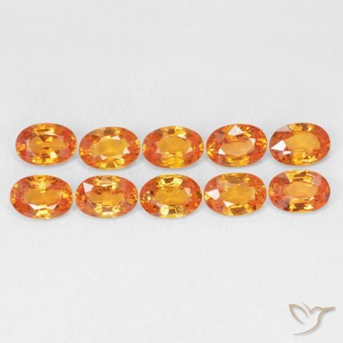 0.56ct 天然 中橙 蓝宝石, 椭圆形, VVS-VS