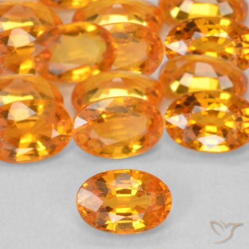0.62ct 天然 红橙色 蓝宝石, 椭圆形, VVS-VS