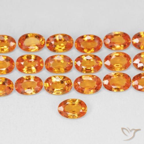 0.58ct 天然 红橙色 蓝宝石, 椭圆形, VVS-VS