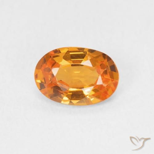 0.64ct 天然 亮橙色 蓝宝石, 椭圆形, VVS-VS