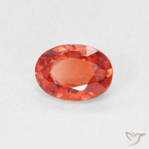 0.73ct 天然 深红色 蓝宝石, 椭圆形, VS