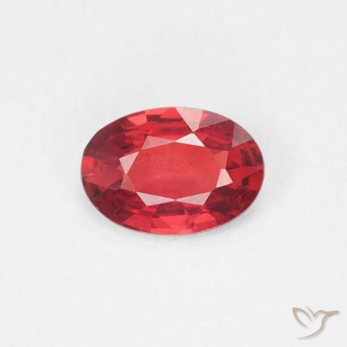 0.45ct 天然 中红 蓝宝石, 椭圆形, VS