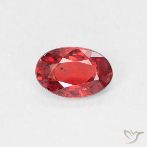 0.54ct 天然 猩红色 蓝宝石, 椭圆形, VVS-VS