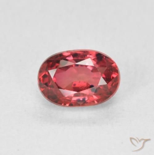 1.00ct 天然 深红色 蓝宝石, 椭圆形, VS