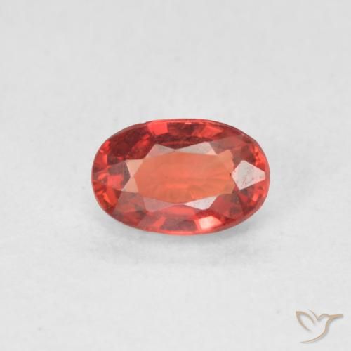 0.59ct 天然 明亮的深红色 蓝宝石, 椭圆形, VVS-VS