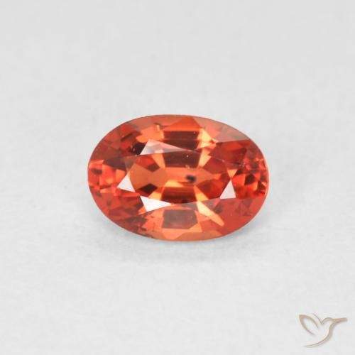0.54ct 天然 红橙色 蓝宝石, 椭圆形, VVS-VS