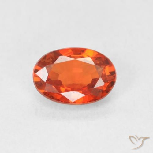 0.67ct 天然 红橙色 蓝宝石, 椭圆形, VVS-VS