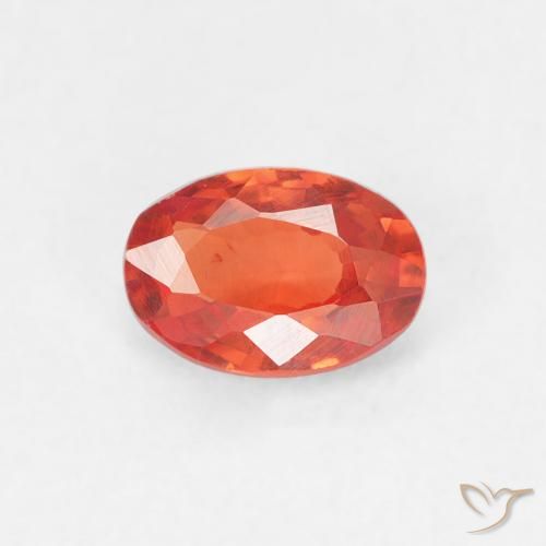 0.55ct 天然 中橙 蓝宝石, 椭圆形, VVS-VS