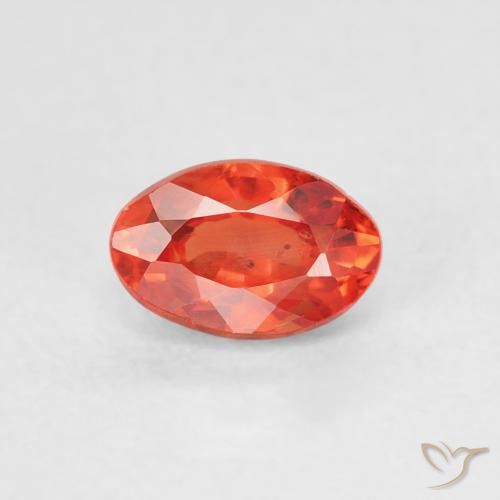 0.68ct 天然 红橙色 蓝宝石, 椭圆形, VS