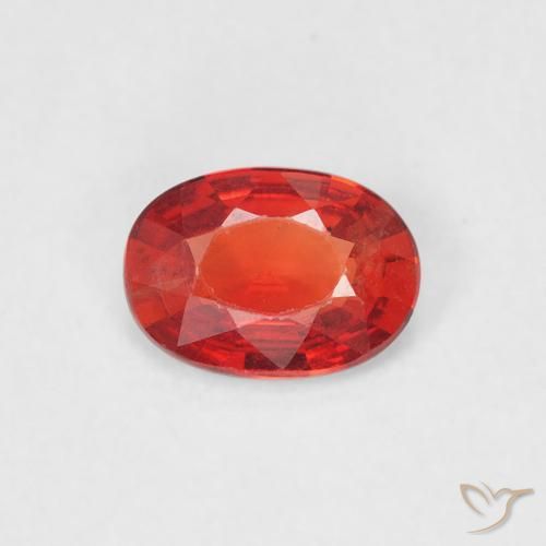 0.44ct 天然 亮红 蓝宝石, 椭圆形, VS