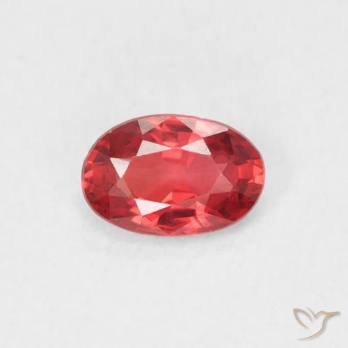 0.51ct 天然 猩红色 蓝宝石, 椭圆形, VVS-VS