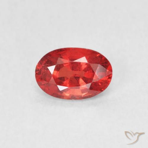 0.66ct 天然 猩红色 蓝宝石, 椭圆形, VVS-VS