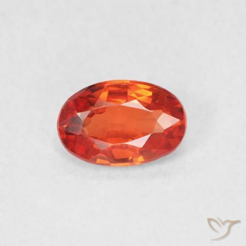 0.64ct 天然 中红 蓝宝石, 椭圆形, VVS-VS