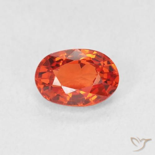 0.76ct 天然 琥珀橙 蓝宝石, 椭圆形, VVS-VS