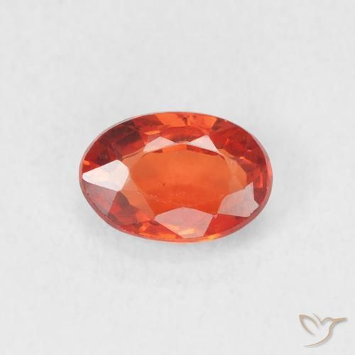 0.70ct 天然 红橙色 蓝宝石, 椭圆形, VVS-VS