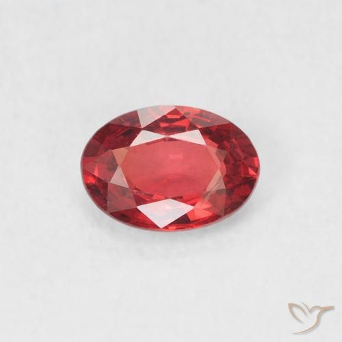 0.55ct 天然 深红色 蓝宝石, 椭圆形, VVS-VS