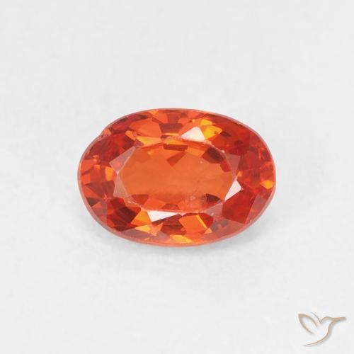 0.69ct 天然 暖橙 蓝宝石, 椭圆形, VS