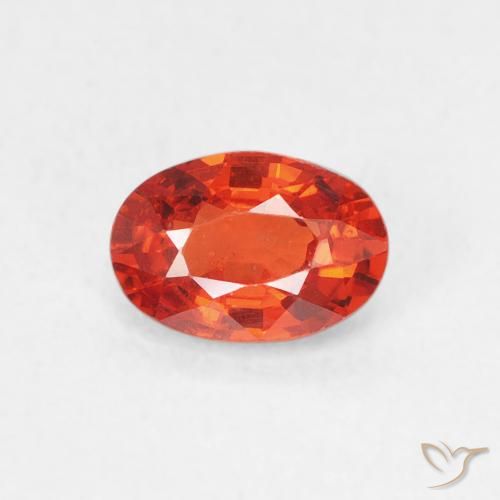 0.64ct 天然 中橙 蓝宝石, 椭圆形, VS
