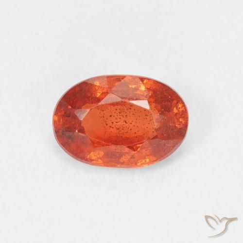 0.70ct 天然 火橙 蓝宝石, 椭圆形, VS