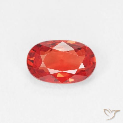 0.61ct 天然 明亮的深红色 蓝宝石, 椭圆形, VS