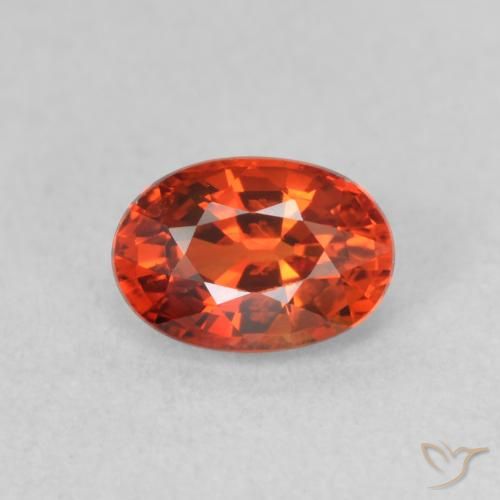 0.73ct 天然 深琥珀红 蓝宝石, 椭圆形, VVS-VS