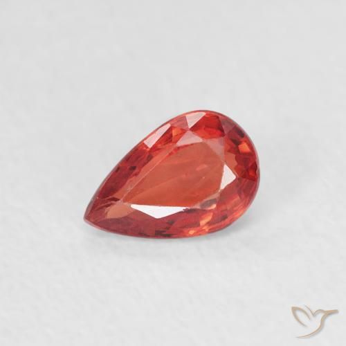0.44ct 天然 中红 蓝宝石, 梨形, VVS-VS