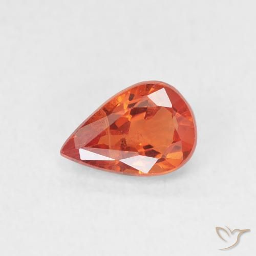 0.58ct 天然 中红 蓝宝石, 梨形, VS