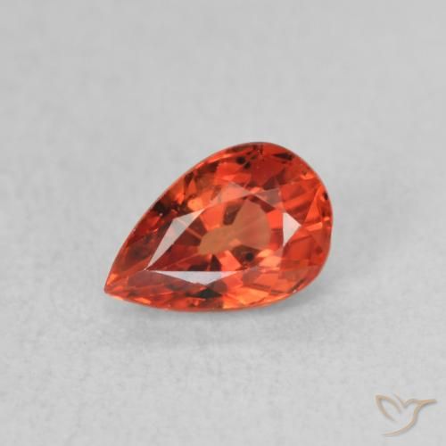 0.66ct 天然 深红色 蓝宝石, 梨形, VVS-VS