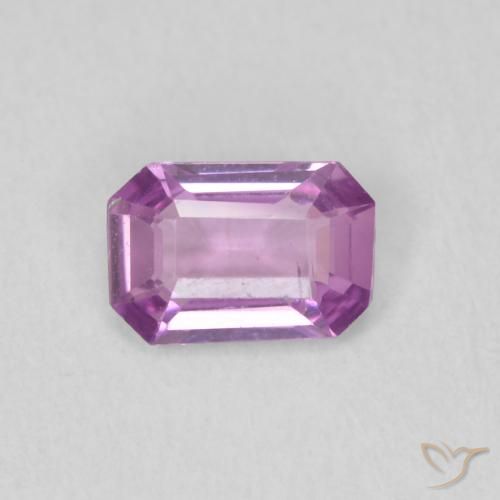 0.59ct 天然 深粉紫 蓝宝石, 祖母绿式切割, VVS