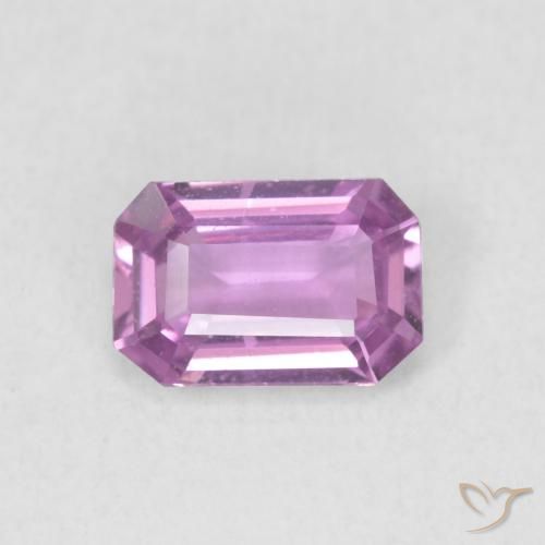 0.66ct 天然 紫粉红 蓝宝石, 祖母绿式切割, VVS