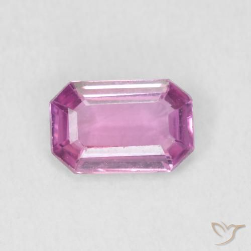 0.57ct 天然 紫粉红 蓝宝石, 祖母绿式切割, VVS
