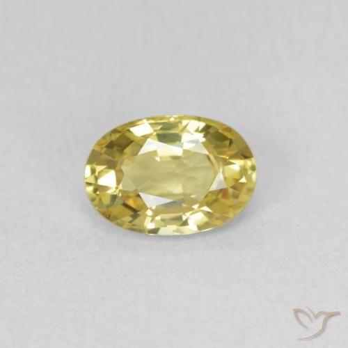 0.54ct 天然 浅金色 蓝宝石, 椭圆形, VVS