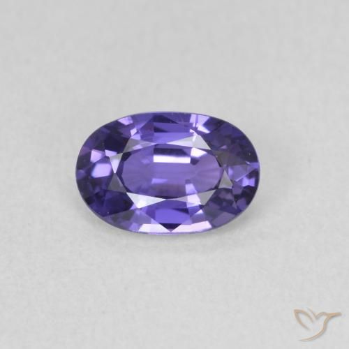 0.65ct 天然 深紫色 蓝宝石, 椭圆形, VVS