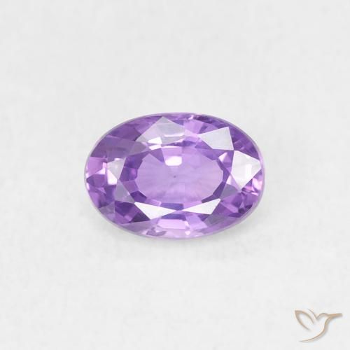 0.58ct 天然 中粉紫 蓝宝石, 椭圆形, VS