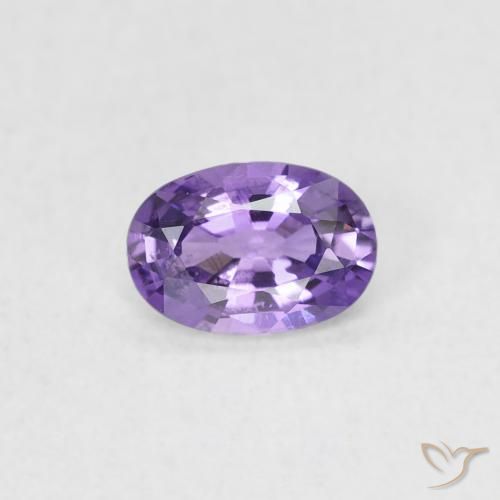 0.45ct 天然 明亮的葡萄紫 蓝宝石, 椭圆形, VVS-VS