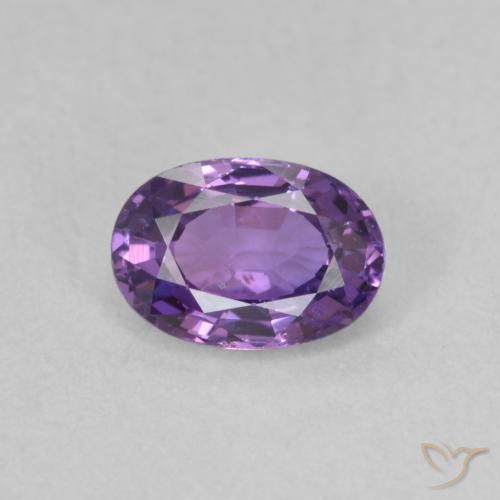 0.65ct 天然 Medium Dark-Purple 蓝宝石, 椭圆形, VVS-VS