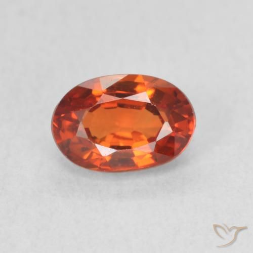 0.78ct 天然 红橙色 蓝宝石, 椭圆形, VVS