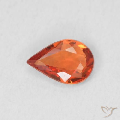 0.35ct 天然 中橙 蓝宝石, 梨形, VVS
