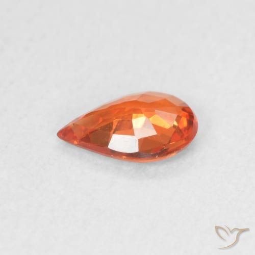 0.35克拉天然蓝宝石，梨形，VVS