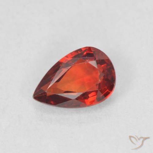 0.59ct 天然 暗红色 蓝宝石, 梨形, VVS