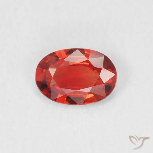 0.43ct 天然 亮红 蓝宝石, 椭圆形, VVS
