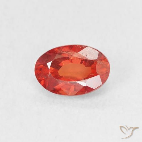 0.64ct 天然 中红 蓝宝石, 椭圆形, VS