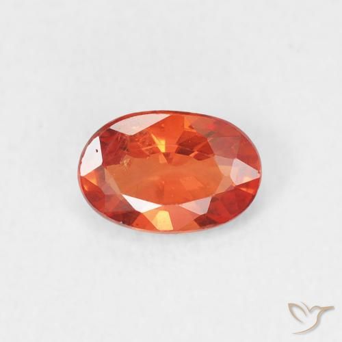 0.55ct 天然 暖橙 蓝宝石, 椭圆形, VS