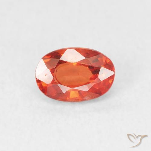 0.68ct 天然 中橙 蓝宝石, 椭圆形, VS