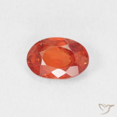 0.54ct 天然 琥珀橙 蓝宝石, 椭圆形, VS