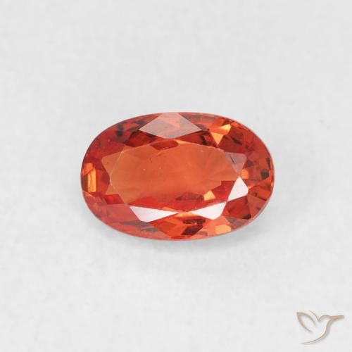 0.68ct 天然 暖橙 蓝宝石, 椭圆形, VS
