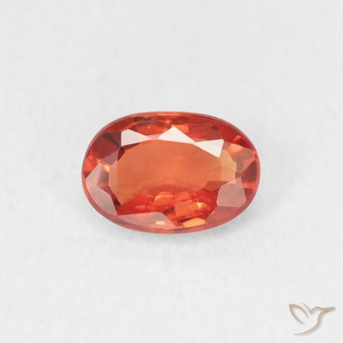 0.56ct 天然 中橙 蓝宝石, 椭圆形, VVS-VS
