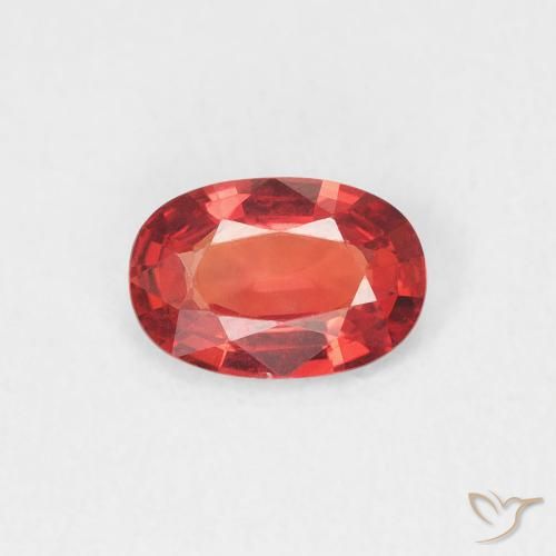 0.53ct 天然 深红色 蓝宝石, 椭圆形, VVS