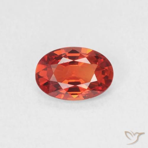 0.51ct 天然 中红 蓝宝石, 椭圆形, VVS